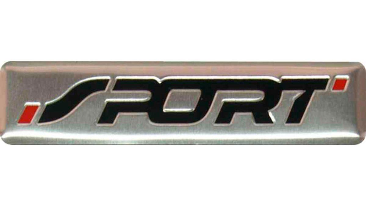 Embl%C3%A8me%2FLogo+d%27aluminium+-+SPORT+-+Black+%26+Red+-+7x1%2C7cm